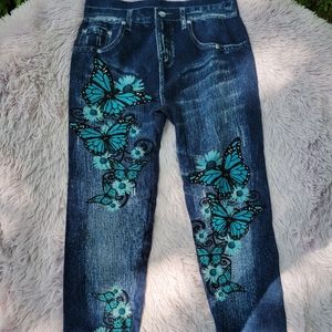 Jean print leggings